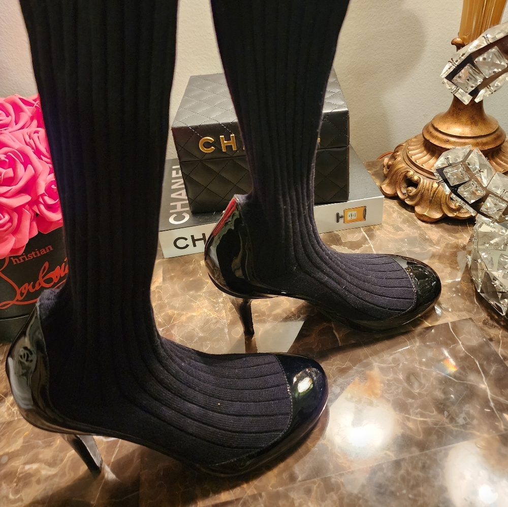 Chanel Sock Boots